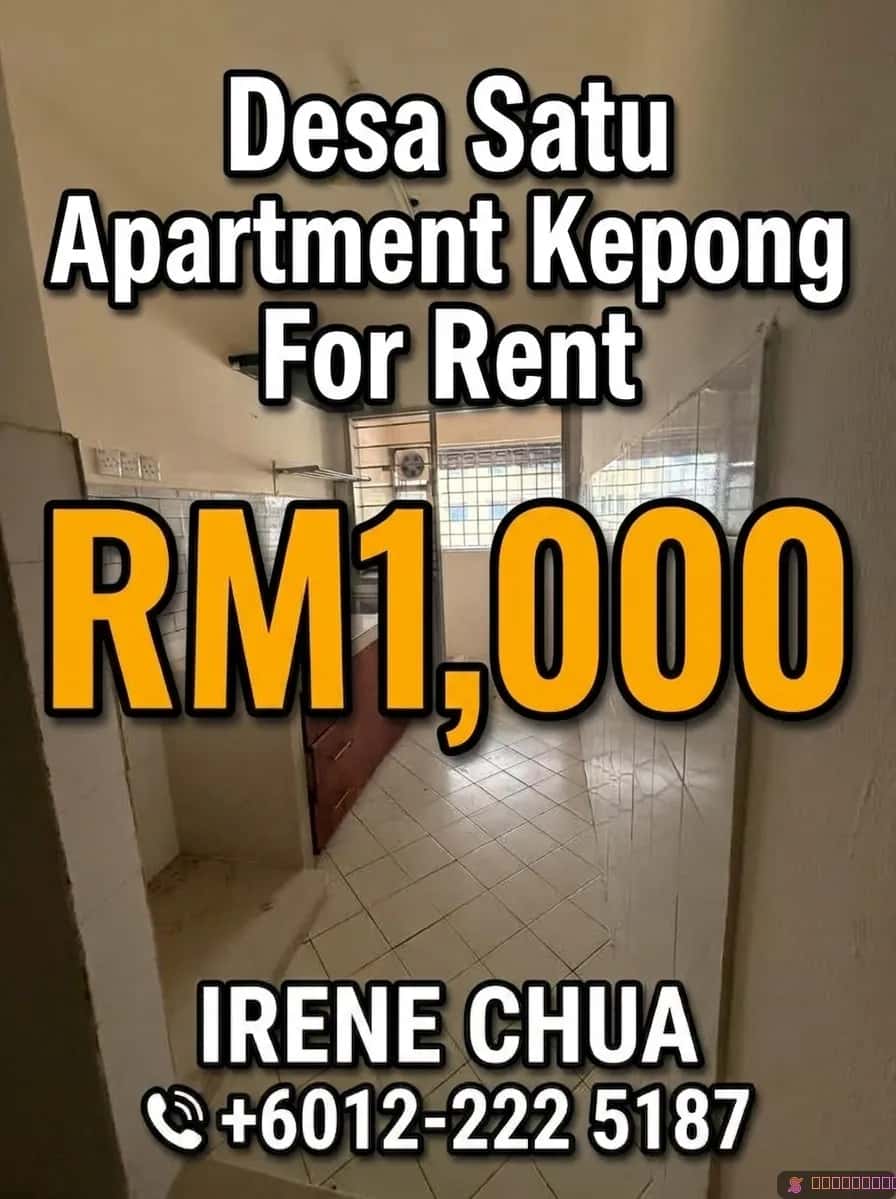 Desa Satu Apartment Kepong For Rent