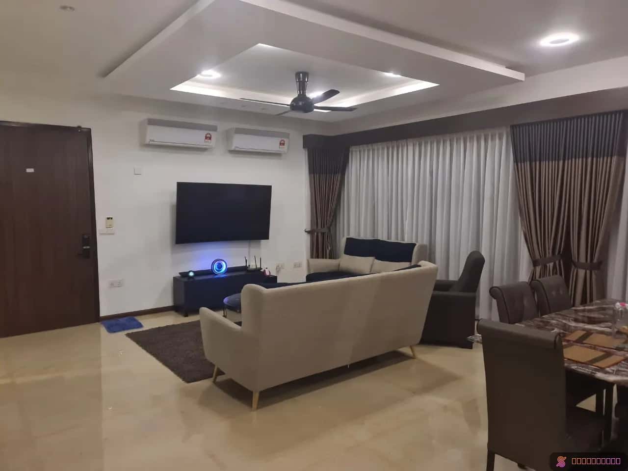 Corner lot open facing partially furnished